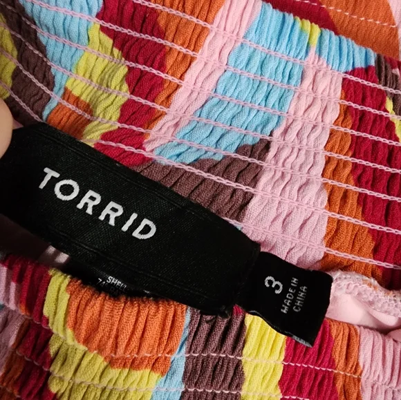 TORRID 2 Pull-On Washable Gauze Smocked Ruffle Shorts Size 3X Summer - Picture 7 of 10